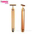 T Shape 24k Golden Stick Facial Roller Massager